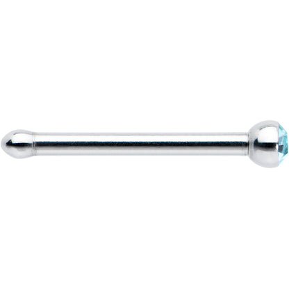 20G Stainless Steel Aqua Gem Micro Nose Bone