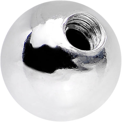 Solid 14k White Gold Replacement Ball 4.5mm - 14G