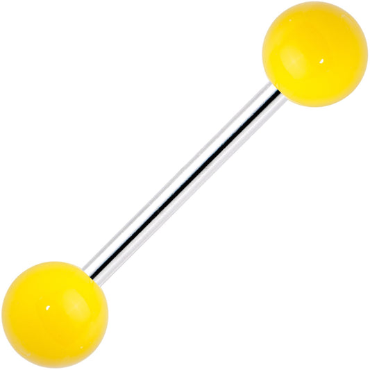 Yellow Neon Barbell Tongue Ring