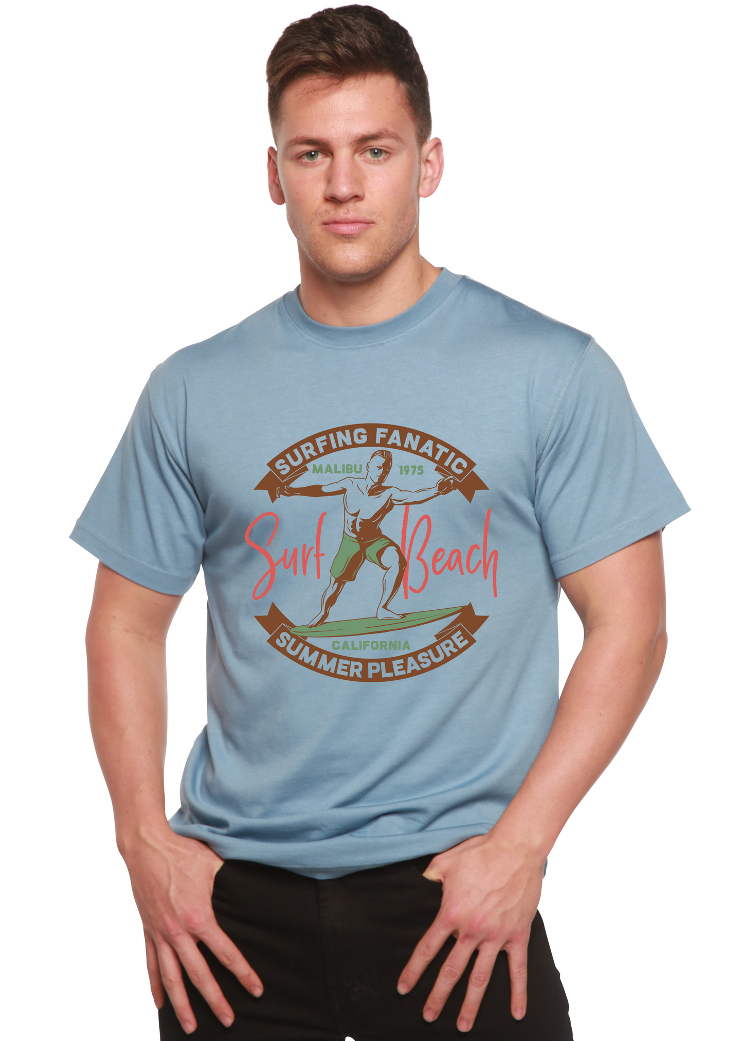 Surf Beach Men's Bamboo Graphic T-Shirt