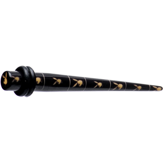 4G Black Yellow Acrylic Playboy Rabbit Head Taper