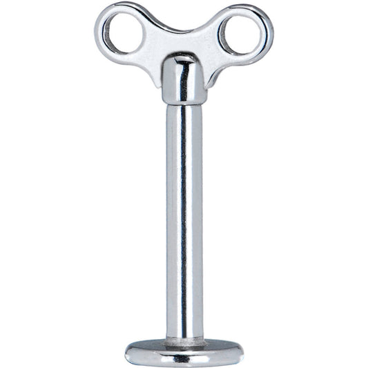 16G 10mm Steel Winding Key Top Labret Monroe