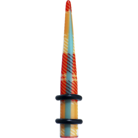 2G Acrylic Plaid Taper Ear Plug