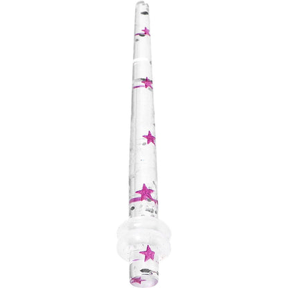 8G Clear Acrylic Glitter Purple Star Confetti Taper