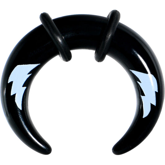 2G Black Acrylic White Lightning Buffalo Taper