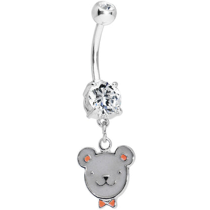 Crystalline Gem Teddy bear Delight Belly Ring