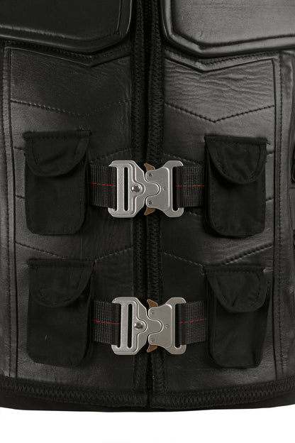 Handmade W Snipes Blade Vest Trinity Vampire Hunter Military Style Handmade Cosplay Costume Leather Vest