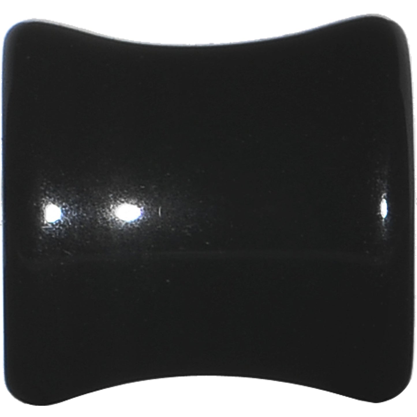 00G Natural Black Obsidian Saddle Plug Set