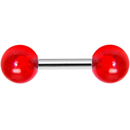 Red Acrylic Ball Cartilage Tragus Barbell