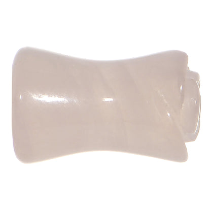 2G Natural Rose Quartz Blooming Flower Stone Saddle Plug