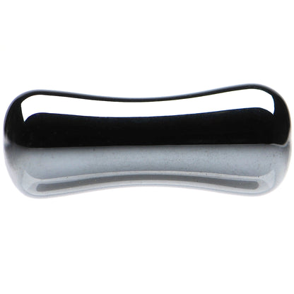6G Organic Black Hematite Stone Saddle Plug Set
