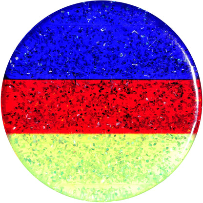 18mm Green Red Blue Acrylic Vibrant Glitter Saddle Plug