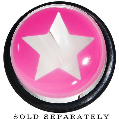 5/8 Clear Pink Acrylic Wish on a Star Taper