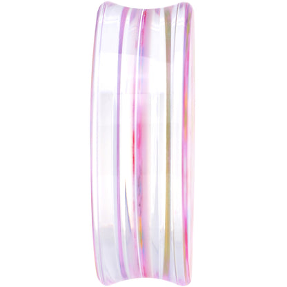 50mm Acrylic Pink Multicolored Flower Power Saddle Plug