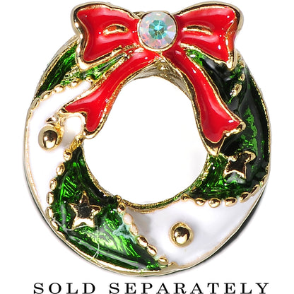 00G Festive Wreath Christmas Single Flare Plug