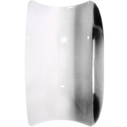 18mm White Black Acrylic Adoring Heart Saddle Plug