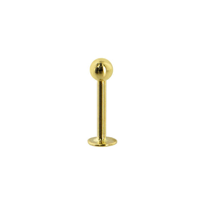16G Solid 14K Yellow Gold Flat Back