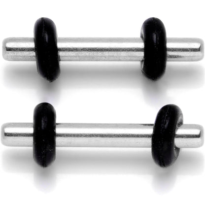 Stainless Steel Micro Straight Plug Set 14G to 8G