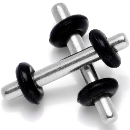Stainless Steel Micro Straight Plug Set 14G to 8G