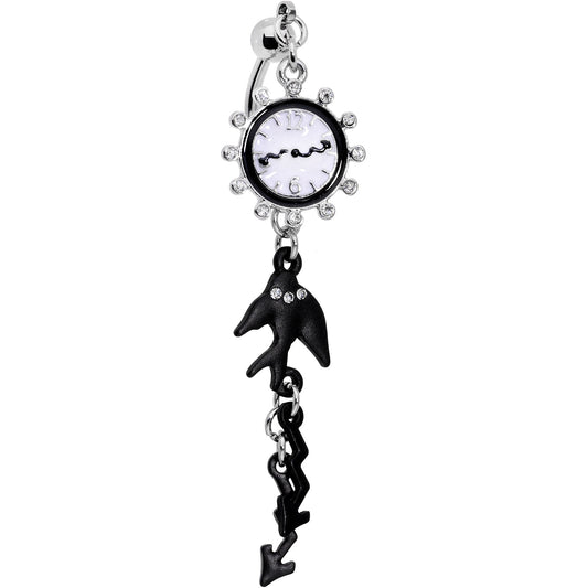 Clear Gem Weird Times Top Mount Dangle Belly Ring