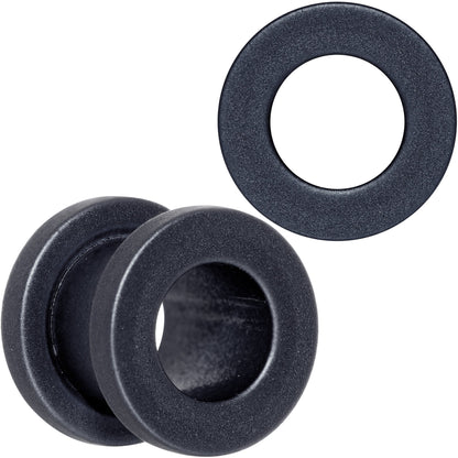 Brown Matte Silicone Screw Fit Tunnel Plug Set 6mm to 25mm