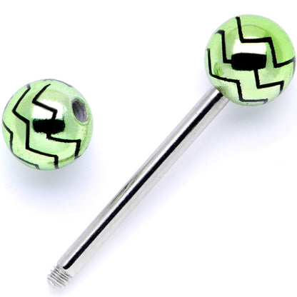 Summer Party Zig Zag Barbell Tongue Ring Set of 4
