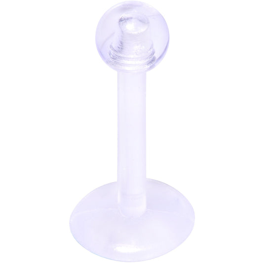 16G 5/16 Clear Flexible Bioplast Labret Monroe Tragus Retainer