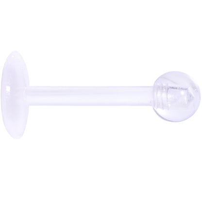16G 5/16 Clear Flexible Bioplast Labret Monroe Tragus Retainer