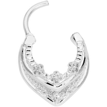 16G 3/8 Pretty Princess Hinged Septum Ring