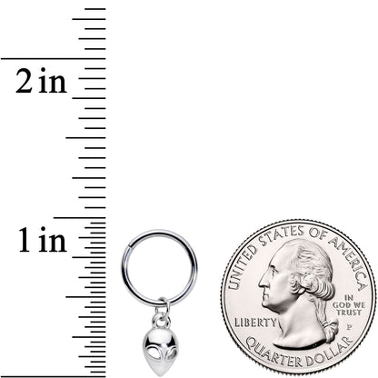 16G 3/8 Open Eyed Alien Invader Dangle Hinged Segment Ring