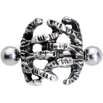 16G 7/16 Scary Halloween Skeleton Hands Cartilage Cuff