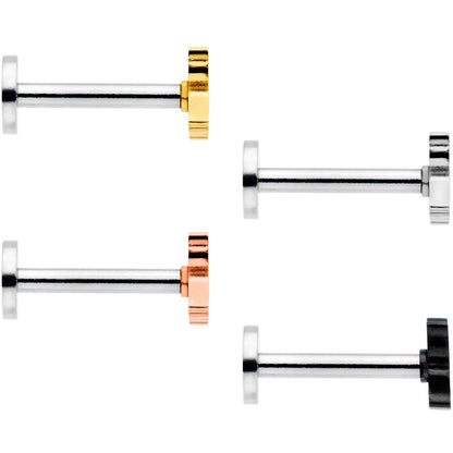 16G 5/16 Multicolor Internally Threaded Kitty Cat Labret Set of 4