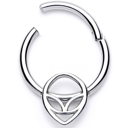16G 3/8 Happy Smiling Alien Hinged Segment Ring