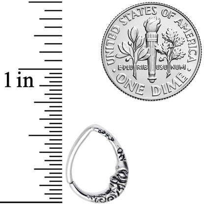 16G 1/2 Man in the Crescent Moon Teardrop Closure Ring