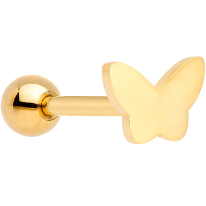 Multicolor Butterfly Barbell Tongue Ring Set of 4