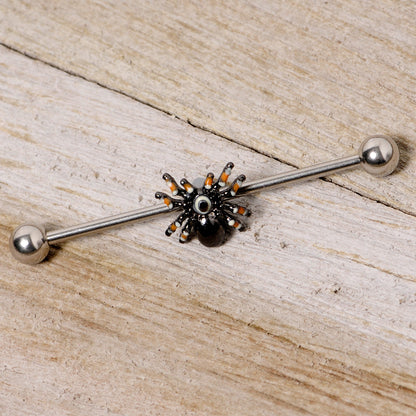 14G Tarantula Spider Halloween Industrial Barbell 38mm