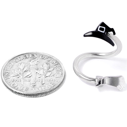 Hat and Broom Im a Witch Kit Halloween Spiral Twister Belly Ring