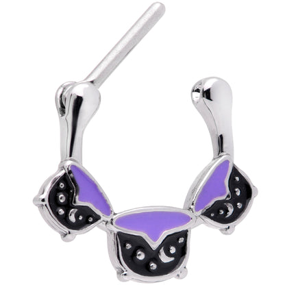 16G 3/8 Black Purple Cauldron Halloween Cartilage Clicker