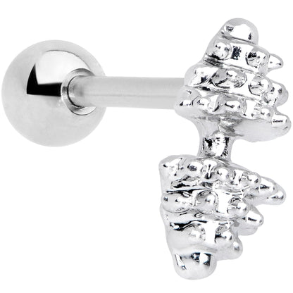 16G 1/4 Clear Gem Weightlifting Barbell Cartilage Tragus Earring
