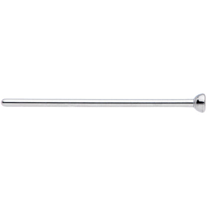 20G 3/4 Clear CZ Gem Grade 23 Titanium Fishtail Nose Ring 2mm