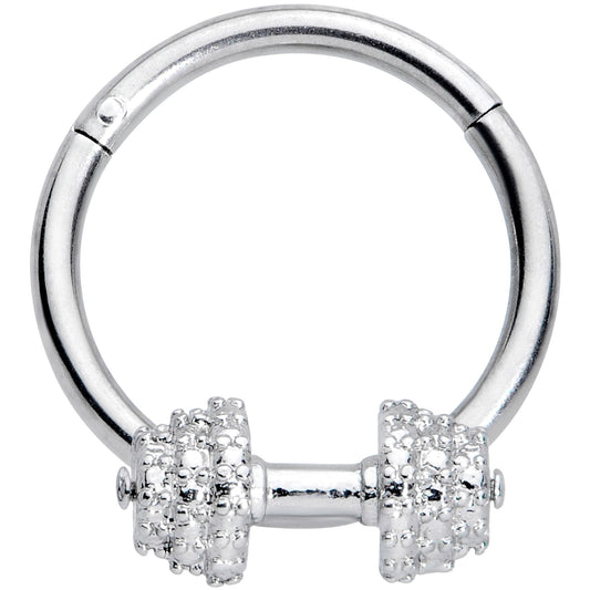 16G 3/8 Weightlifting Barbell Hinged Segment Ring