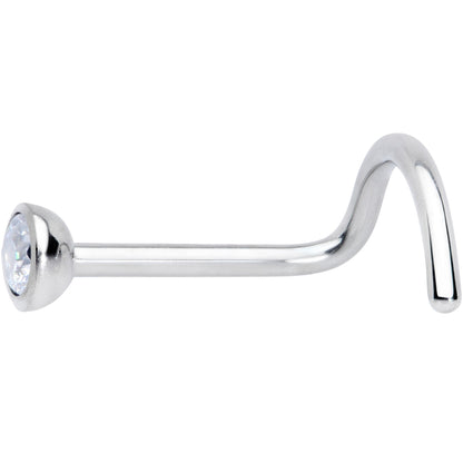 20G Clear 2.5mm Grade 23 Titanium Press Fit Left Side Nose Screw
