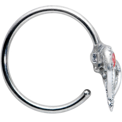 20G 5/16 Open Heart Rose Valentines Day Nose Hoop