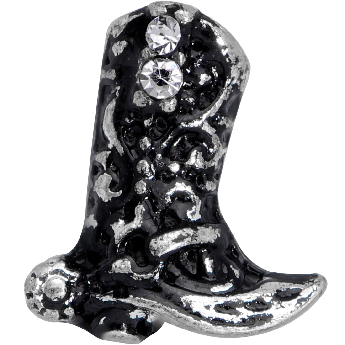 16G 5/16 Clear Gem Cowboy Boot Labret Monroe Tragus