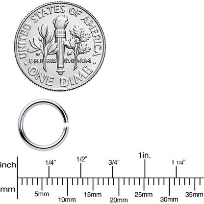 16G 5/16 Steel Rose Gold Tone Seamless Cartilage Ring Set of 12