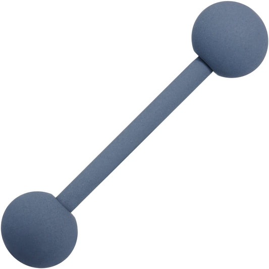 Gorgeous Grey Matte Barbell Tongue Ring 4mm Balls