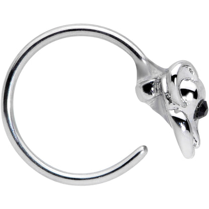 20G 5/16 Black Gem Mysterious Mouse Nose Hoop