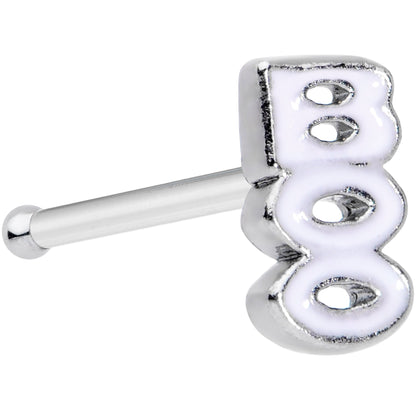 20G 5/16 White Boo Halloween Nose Bone