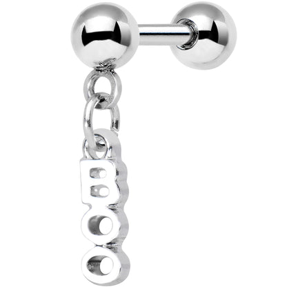 16G 1/4 White Boo Halloween Dangle Cartilage Tragus Earring