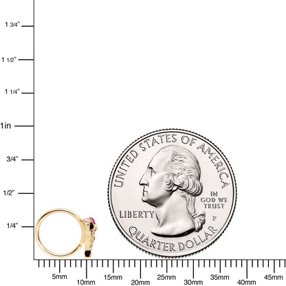 20G 5/16 Purple Gem Gold Tone Dainty Dolphin Nose Hoop
